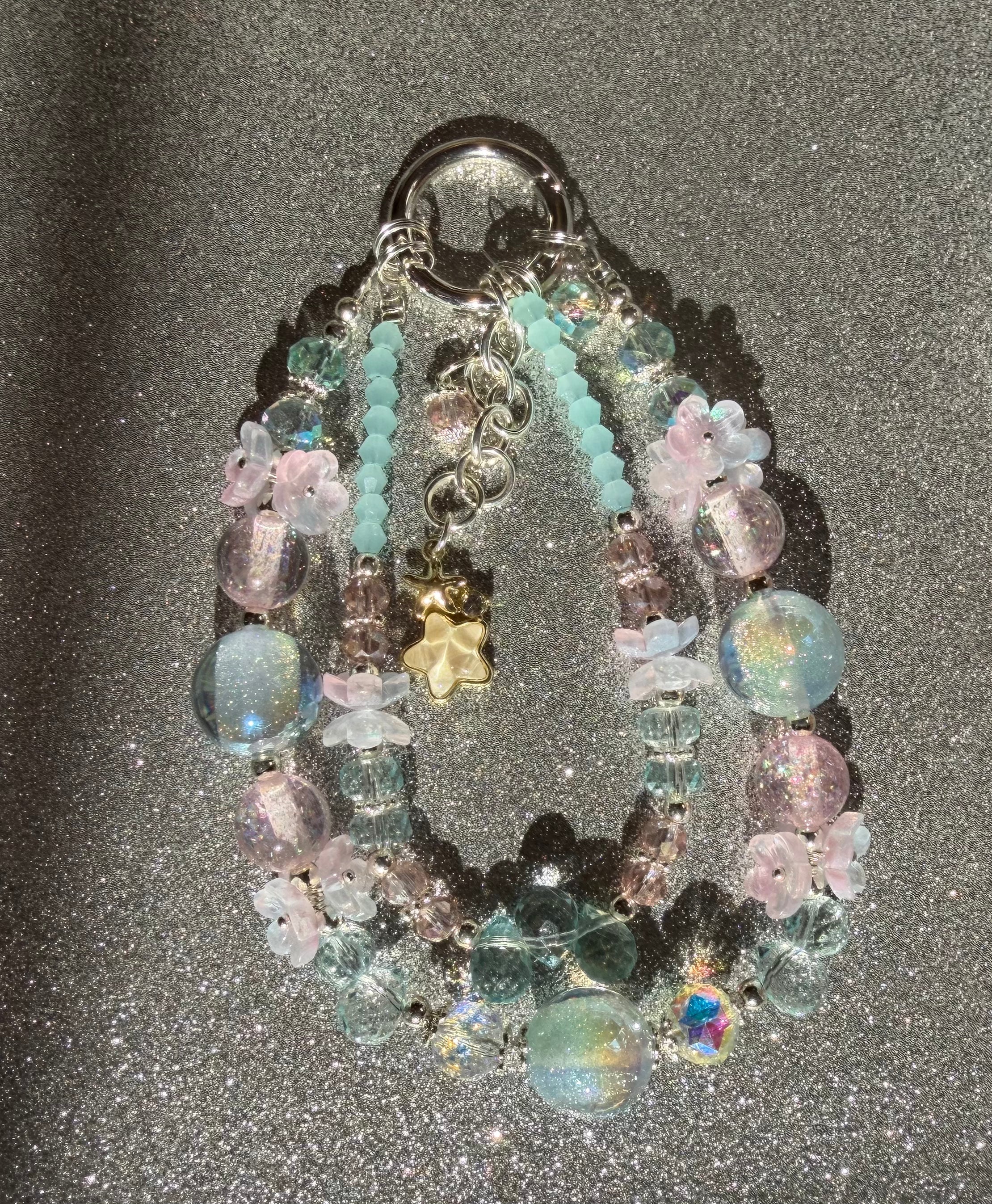 Celestial Beaded Purse & Phone Charm