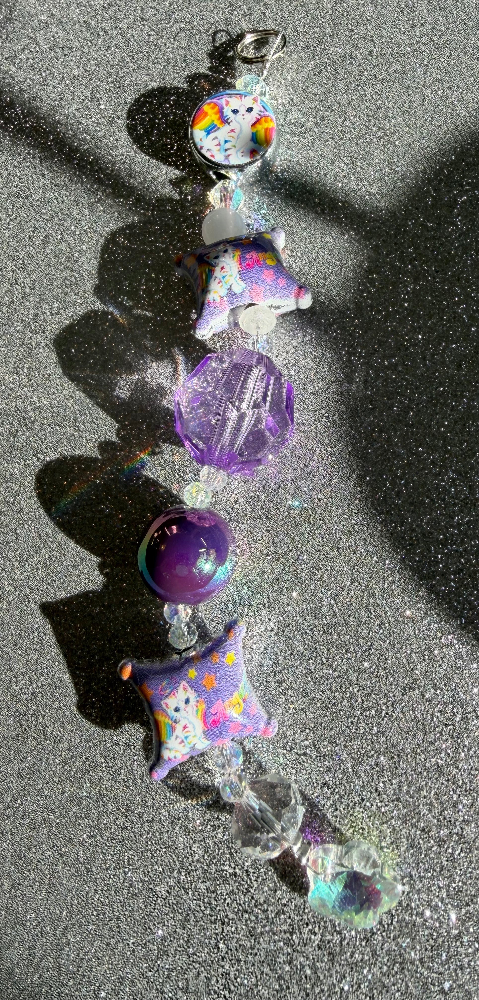 Rainbow Kitty Suncatcher Charm