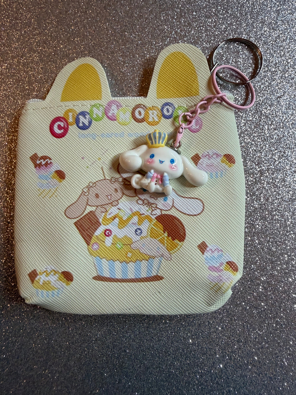Cinnamoroll Cupcake Mini Coin Purse Keychain