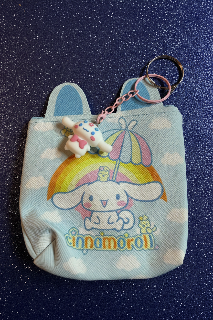 Cinnamoroll Rainbow Mini Coin Purse Keychain
