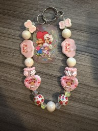 Strawberry Shortcake Beaded Keychain & Bag Charm