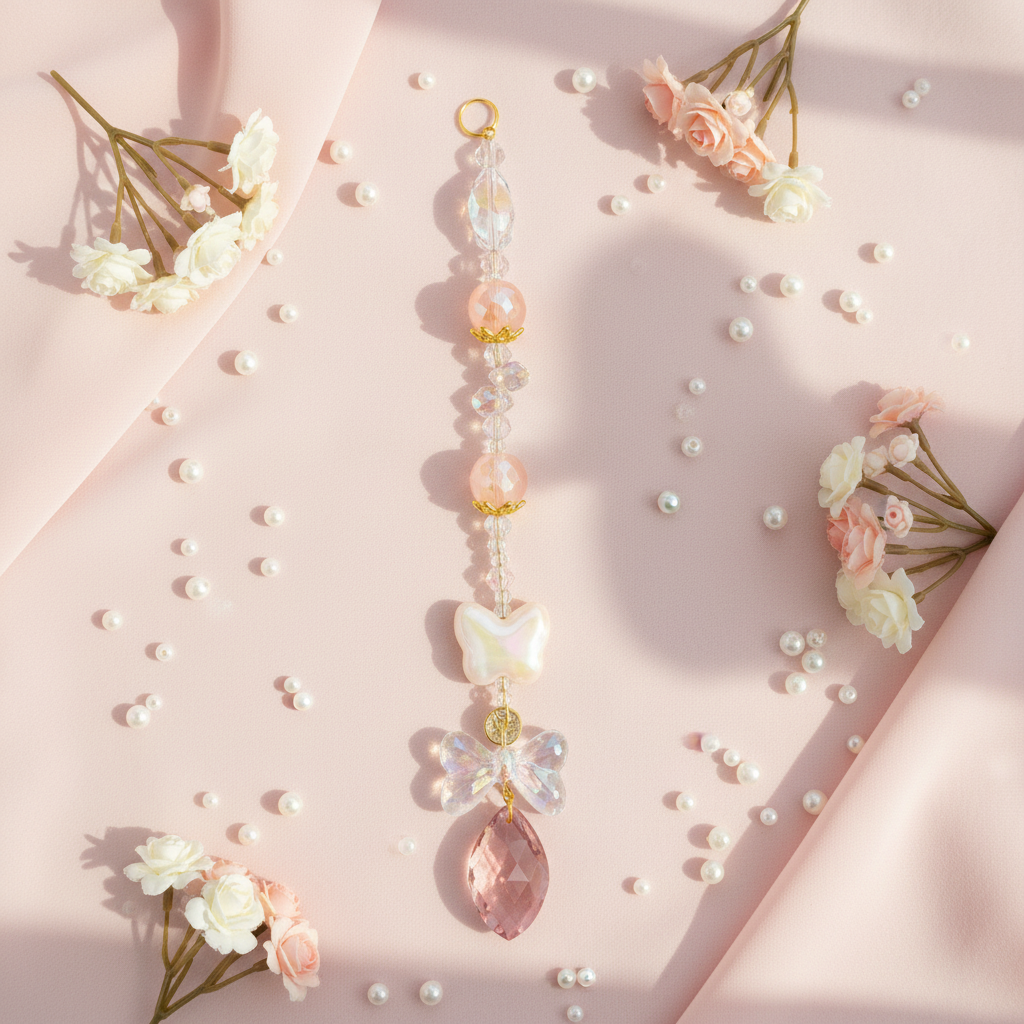 Iridescent Butterfly Suncatcher Flat Lay