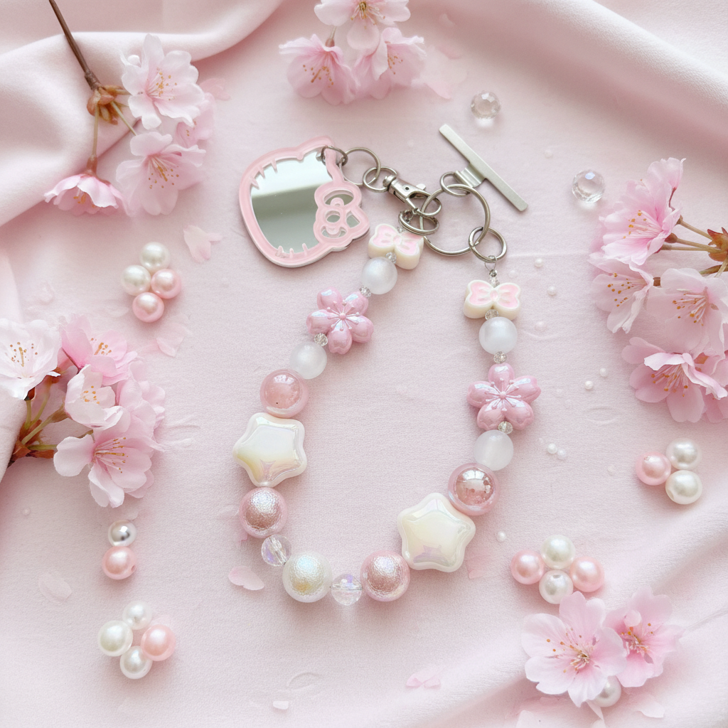 Pastel Pink Kitty Charm lifestyle