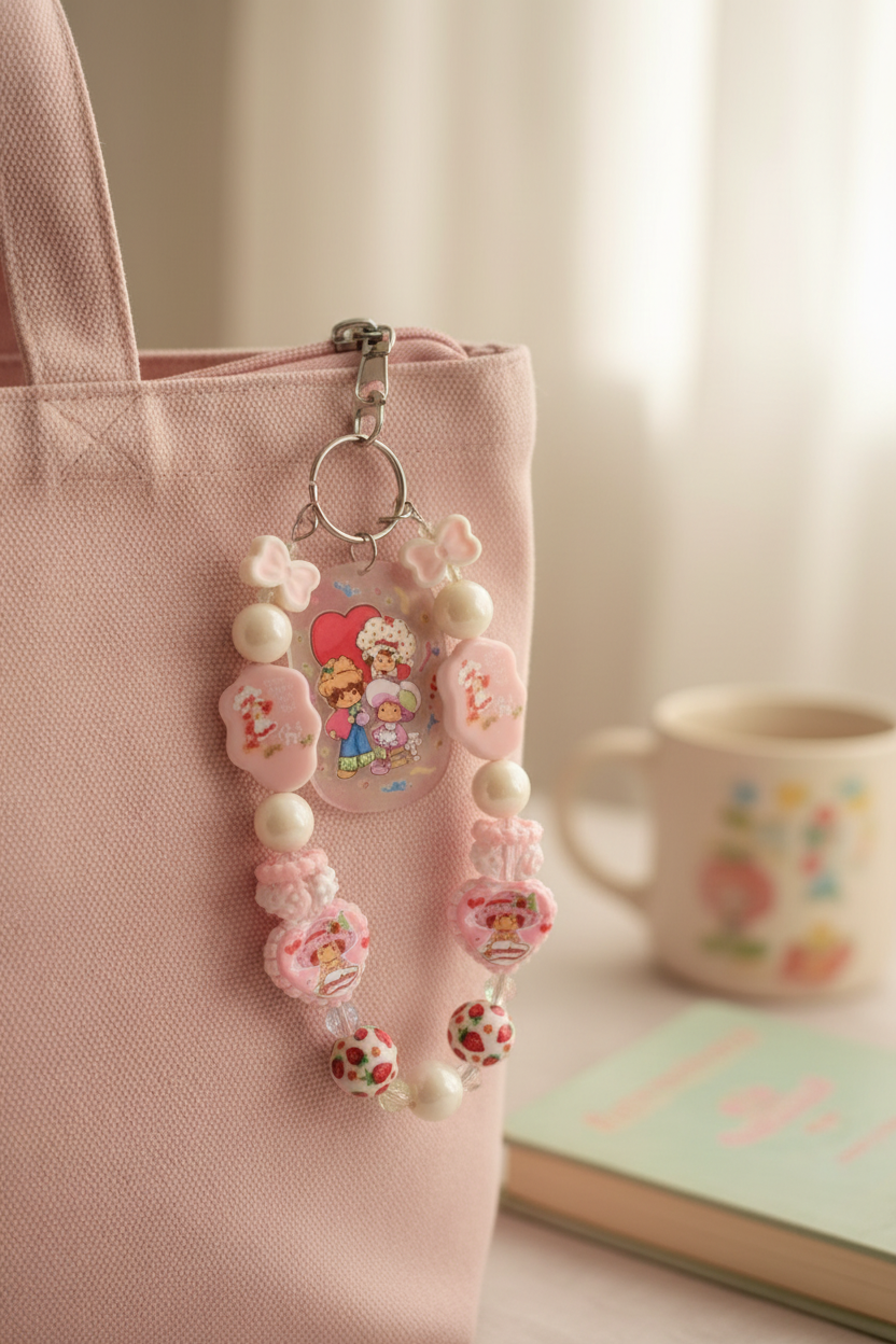 Strawberry Shortcake Keychain Lifestyle